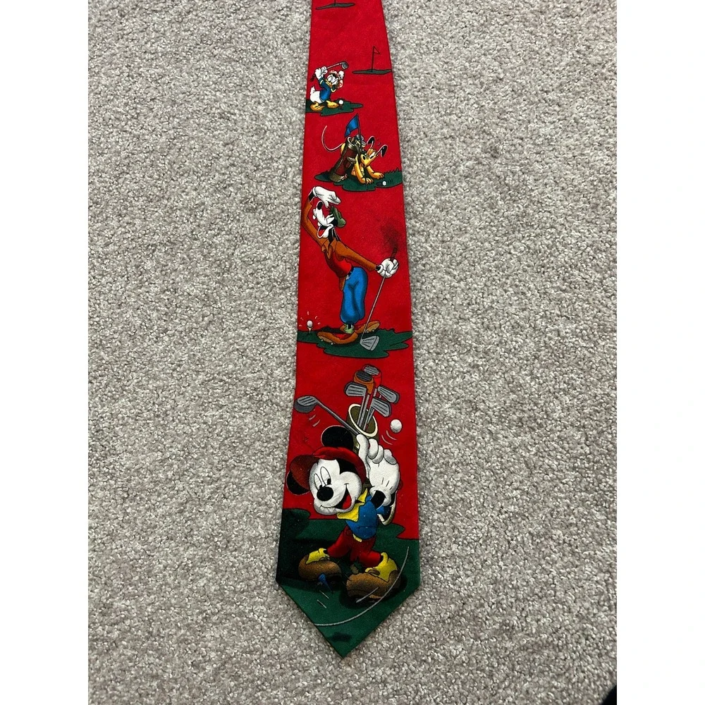 90s Fashion Cartooncore Nostalgia Necktie 4 Lot Mens Multi Character Vintage